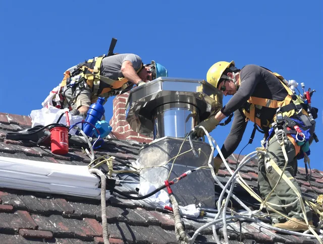 Protective chimney cap installed by Bell Chimney Sweep in Bell, CA