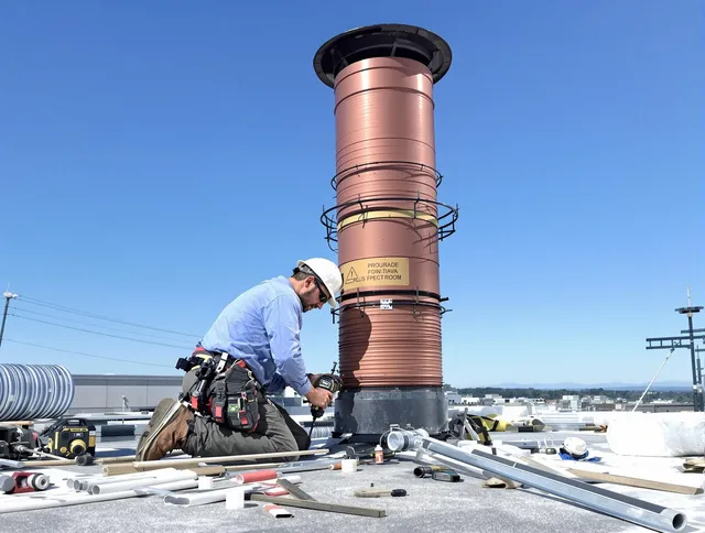 Installed chimney liner by Bell Chimney Sweep in Bell, CA
