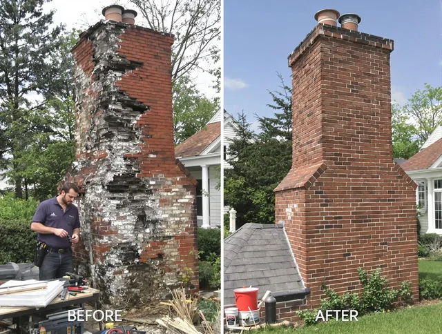 Bell Chimney Sweep performing a full chimney restoration in Bell, CA