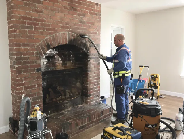 Bell Chimney Sweep expert performing detailed chimney sweep in Bell, CA