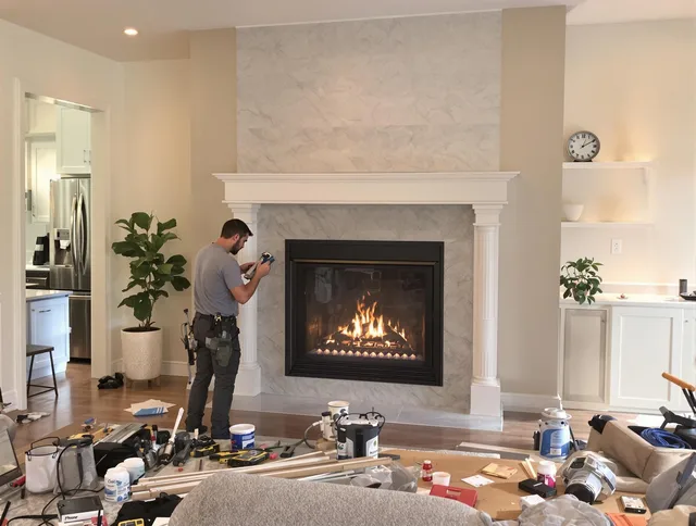 Newly installed fireplace by Bell Chimney Sweep in Bell, CA