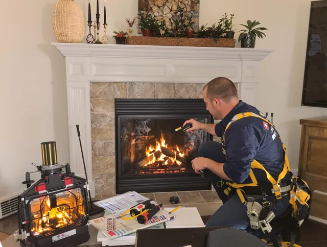 Safety-focused fireplace inspection by Bell Chimney Sweep in Bell, CA