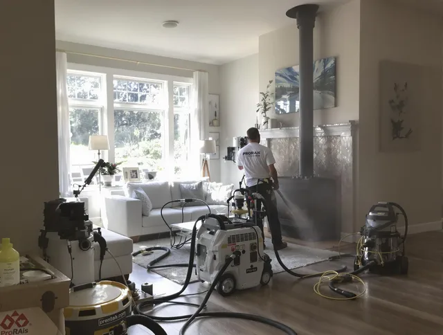 Soot removal service by Bell Chimney Sweep for a fireplace in Bell, CA